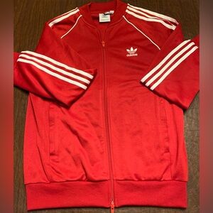 Adidas Red Track Jacket Size Medium